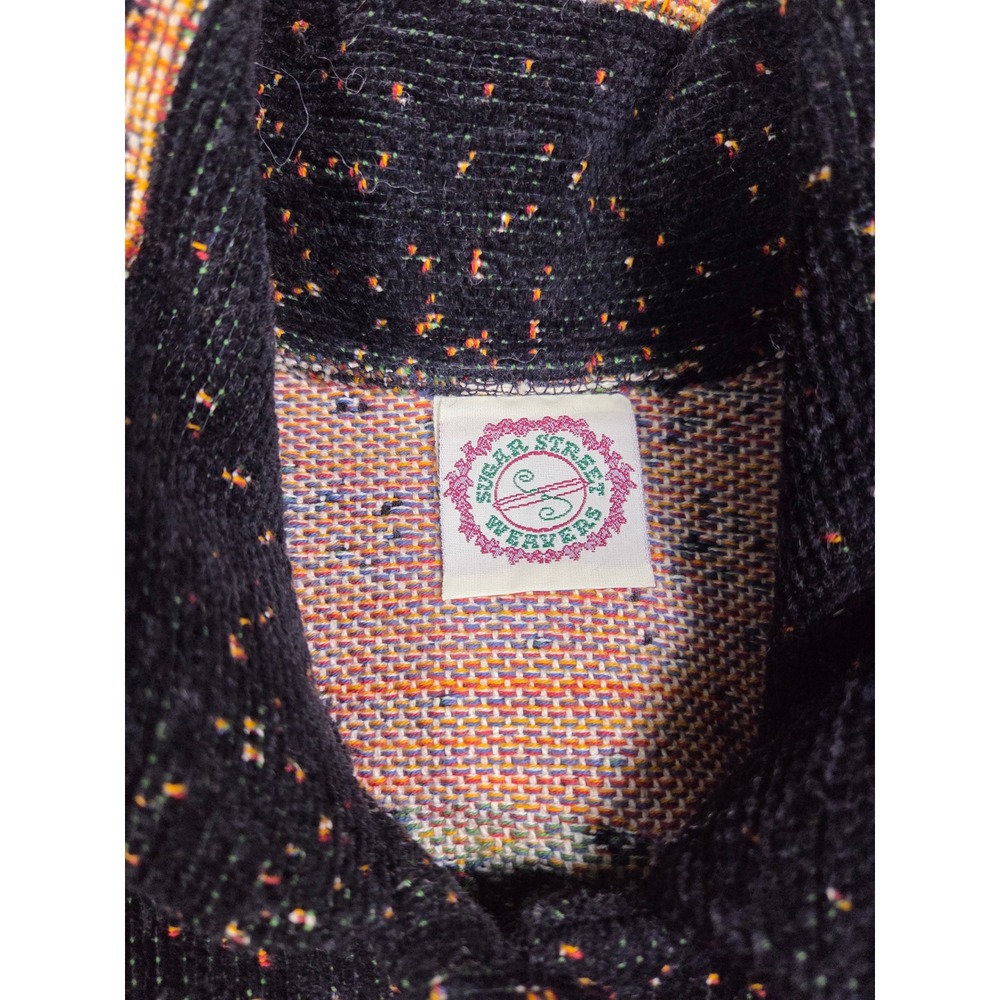 Vintage 90s Sugar Street Weavers Tiger Tapestry Cardigan Jacket Chenille USA M/L - Picture 7 of 9
